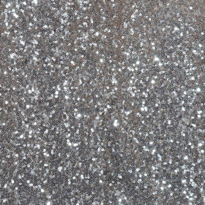 Silver sequin linen