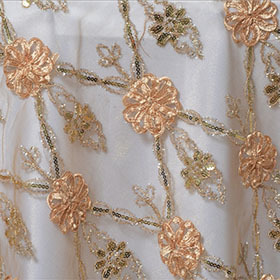Gold Fashion Organza Overlay