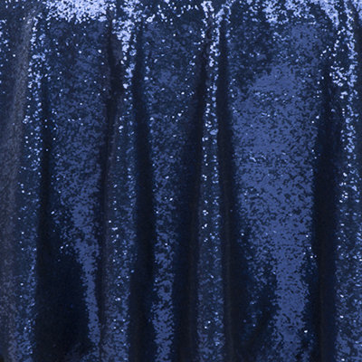 Navy Sequins Linen