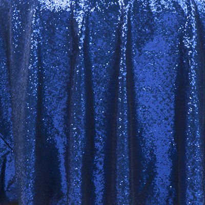 Royal Blue Sequins Linen