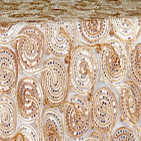 Gold Sequined Ribbons Overlay