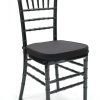 Black Chiavari Chair with Cushion
