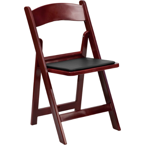 Mahogany Padded Folding Chair