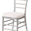 Silver Chiavari Chair with Cushion