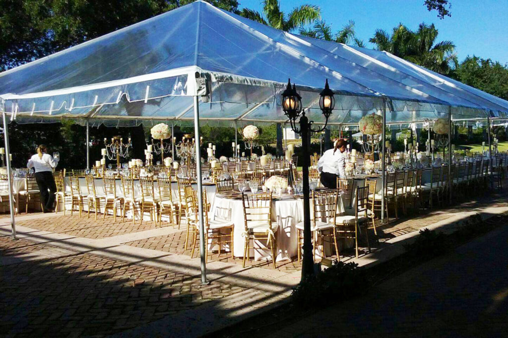 Elegant clear-top tent rental in South Florida
