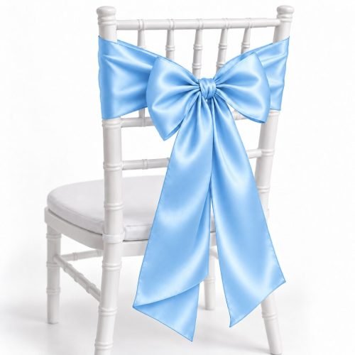 Light Blue Satin Sash