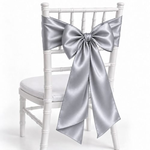 Silver Satin Sash