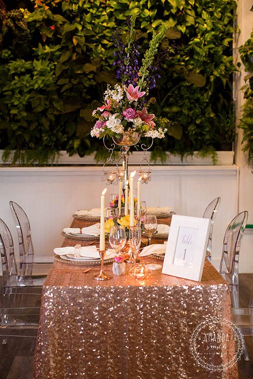 Allure Party Rentals styled wedding shoot