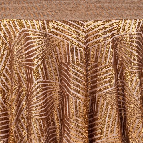 Copper Geo Glitz Linen