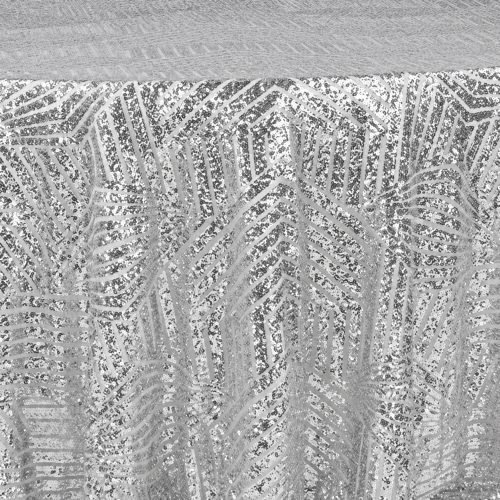 Silver Geo Glitz Linen